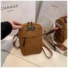 Moda estilo coreano pana moderna marca portátil bolsa cuadrada pequeña verano nuevo elegante estudiante mujer hombro bandolera