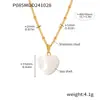Colar pingente de coração concha amor luxo leve francês sonho aço inoxidável banhado a ouro 18k colar delicado joias atacado