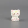 Pingente Fofo de Gatinho Flocado 3D para Chaveiro Artesanal DIY, Corrente de Celular, Fivela de Bolsa, Acessórios de Carro