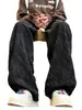 Pantalones de pana de moda para hombre, estilo primavera y otoño, pantalones rectos holgados de pierna ancha, pantalones casuales pesados estilo americano sucios