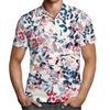 Transfronterizo 2026 Verano Nuevo Camisa Polo de Manga Corta para Hombre de Moda con Estampado y Cuello Solapa Medio Cárdigan