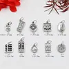 Accesorios para Joyería de Plata Pura 999 Ábaco de Plata Dura 3D Colgante de la Suerte Cuerda Trenzada DIY Pulsera con Cuentas Accesorios para Collares Colgante