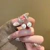 Pendientes de perlas con pedrería estilo francés, pendientes largos colgantes de lujo ligero, versátiles para ir al trabajo, estilizan y son elegantes