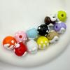 Cuentas acrílicas pintadas a mano de venta caliente 16 mm color hechas a mano diy cuentas sueltas material cadena para teléfono móvil accesorios de joyería lote