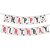 Nuevo Casino Poker Decoración de Cumpleaños Pancarta Juego de Azar Decoraciones para Fiesta de Cumpleaños Poker Bandera de Tirar Fondo Serpentinas de Papel