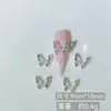 Broca de unha com explosões transfronteiriças, borboleta oca, japonesa tridimensional super brilhante, metal, borboleta pequena, joias de unha, fabricantes, atacado