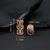 Prata 925 Banhada a Ouro Inlaid Piezoelétrico Ametista Dinheiro Pixiu Acessórios Feito à Mão DIY Joias Série Cristal Contas Espaçadoras