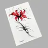 Pegatinas de tatuaje temporales para brazo de flores estilo oscuro en blanco y negro con diseños de mariposa, lobo, tigre, calavera y rosa, impermeables, de larga duración, pegatinas de tatuaje desechables