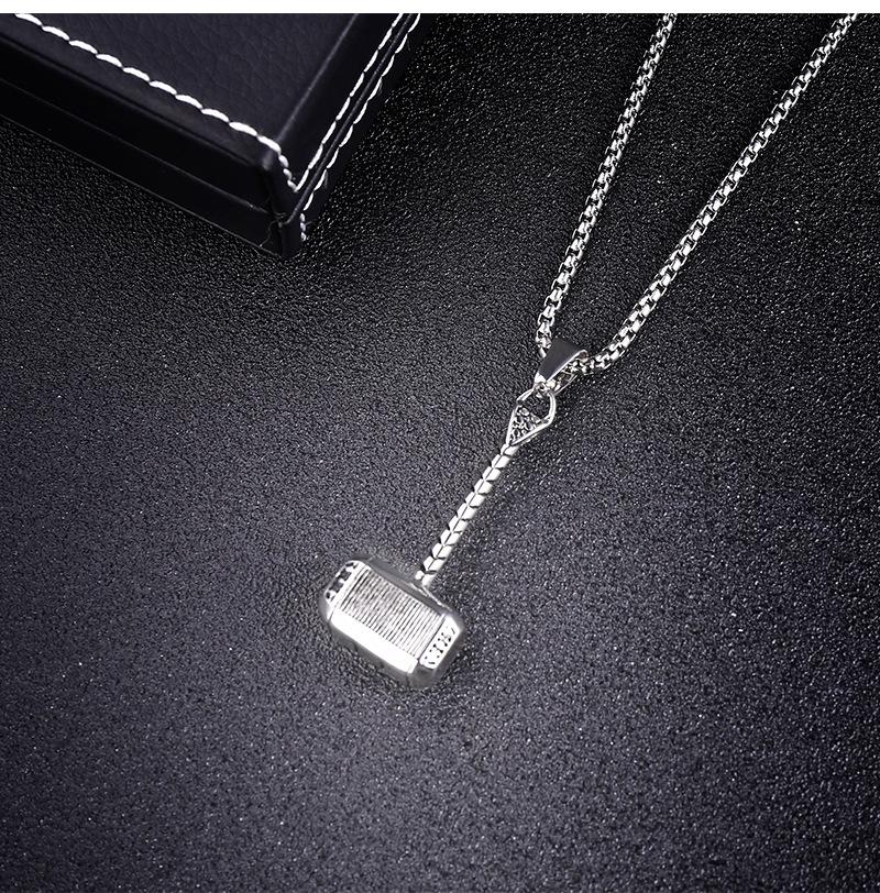 复仇者联盟挂件雷神之锤托尔时尚个性锤子钛钢项链批发