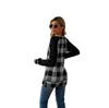 Foto Real de Suéter de Punto a Cuadros de Manga Larga Europeo y Americano de Ebay Amazon Wish, Sudadera Versátil de Cuello Redondo, Tallas Grandes de Peluche en Stock