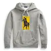 Coleção de Primavera Ralph Lauren Polo: Moletom com capuz em algodão puro, unissex, estilo pullover, adequado tanto para uso interno quanto externo, 100% algodão