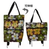 Carro de compras plegable de color hecho a medida de fábrica, carrito de compras, bolsa de compras portátil, bolsa con ruedas de arrastre, venta al por mayor