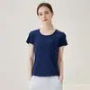 Camiseta de Manga Corta para Mujer Lyocell Tencel Cuello Redondo Primavera y Verano Ropa Interior Talla Grande Adelgazante Fresca Antibacteriana Camiseta Base