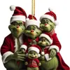 Adornos Colgantes Acrílicos del Nuevo Grinch Transfronterizos Decoraciones Interiores de Coche Colgantes Decoración de Árbol de Grinch