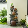 Adorno de maceta de barro de flujo de agua creativo transfronterizo, fuente de maceta de barro, jardín de patio, decoración de fuente de agua para sala de estar, agua circulante para oficina