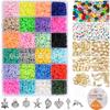 Nova caixa de 24 grades de argila de modelar colorida, peça redonda, feita à mão, DIY, pulseira, colar, acessórios de joalheria, transfronteiriça