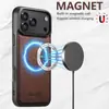 Adecuado para funda de teléfono móvil Iphone18Promax, funda de cuero PU, carga inalámbrica Apple 17, soporte magnético para coche Magsafe