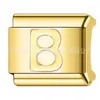 Pulseira Módulo 9mm Série de Letras Banhada a Ouro Venda Quente Transfronteiriça Joias de Aço Titânio Joias Manuais DIY Pulseira Atacado