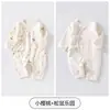Jq Jingqi Mameluco de Bebé Otoño Algodón Puro Ropa para Recién Nacidos Monos de Mariposa Atuendo Estilo Monje para Casa