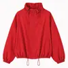 Chaqueta fina versátil de moda con cuello alto para mujer, nueva colección otoño 2026 estilo coreano petite con cordón, cortavientos rojo rosa moderno