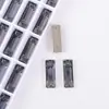 Cristal de Vidrio K9 Rectangular con Pedrería Cosida a Mano de Fondo Plano y Doble Agujero, Accesorios Hechos a Mano de Alta Calidad para Vestidos de Novia DIY