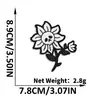 Novos patches bordados de caveira e flor da Qiansheng em estilo punk, patches pretos e brancos com adesivo termocolante para decoração de roupas e malas
