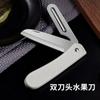Juego de Cuchillo para Fruta de Acero Inoxidable Pelador de Melón y Fruta Cuchillo para Fruta y Verdura Portátil para el Hogar Dormitorio Cuchillo para Fruta Cortar Uno