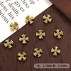 Accesorios de arte para uñas transfronterizos, cruz de estilo oscuro, joyería de aleación retro de moda, nuevas decoraciones metálicas para arte de uñas