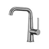 Grifo de Lavabo Extraíble de Estilo Europeo de un Solo Agujero Caliente y Frío Grifo de Baño Caliente y Frío Lavabo de Encimera