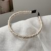 Diadema de Satén Plisado de Alta Calidad para Mujer con Corona Alta, Diadema de Borde Ancho Forrada en Tela, Accesorio para el Cabello