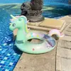 Celebridad de internet ins flotador de natación para niños engrosado Anillo flotante de cisne con corona para niños y niñas caballo arcoíris flotador de natación de unicornio para bebé