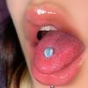 Joia de piercing para língua G23 de liga de titânio, novo, transfronteiriço, amor com pedra olho de gato incrustada, prego de língua em forma de coração, cor mágica, 14G, F136