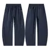 Muxi Roupa Retrô Americano Patchwork Roupa de Trabalho Calça Curva Masculina Tendência Solta Perna Larga Cordão Casual Longa