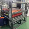 Máquina de dos rodillos estampado en caliente transferencia térmica película laminadora tractor pequeño rodillo de laboratorio calandrado alimentación aplicación de pegamento