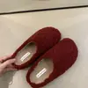Zapatos peludos para mujer para uso en exteriores, invierno 2026, zapatos peludos de estilo hada, suaves y lindos, pantuflas de algodón cálidas cerradas sin cordones
