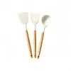 Espátula de Silicone de Grau Alimentício, Antiescaldante, Antiaderente, Resistente a Altas Temperaturas, Colher de Sopa, Conjunto de Espátulas para Fritar, Ferramenta de Cozinha
