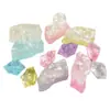 Llavero de Cristal de Roca DIY con Lentejuelas Accesorios de Resina Accesorios de Pegamento en Crema Cubitos de Hielo Simulados Funda para Teléfono Móvil Accesorios de Comida y Juego