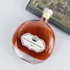 0,5kg Garrafas de Vidro Vazias para Vinho de Gelo, Vinho de Frutas, Garrafas Quadradas, Garrafas de Licor, Garrafas Redondas Planas, Garrafas de Vinho Branco, Garrafas de Vinho Medicinal, Material Branco de Alta Qualidade