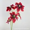 Materiais Florais Vermelhos Coleção de Flores Artificiais Coleção de Casamento Rosa Hortênsia Materiais Florais Táteis Flores Lineares Arco Fundo de Chão