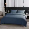 Funda de edredón y funda de almohada de fibra de poliéster satinada de color sólido de alta densidad de 3 cm para uso en hotel y hogar, modelo más vendido en Amazon para ventas transfronterizas