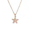 Collar de Perlas con Estrella de Mar Dorada para Mujer, Diseño Abrible, Cadena para Clavícula de Lujo Ligero, Joyería Versátil de Acero de Titanio de Moda al por Mayor