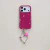 Estrela Oca com Glitter Adequada para Capa de Celular Apple 18promax Cordão Apple 17Pro Simples 16 Rígida 15P