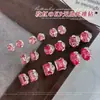 Ornamento de bola de diamante para nail art K9 rosa choque bottomless, moderno e luxuoso, super brilhante, em formato de cubo de açúcar gelado, strass para nail art em formato de ovo de pombo