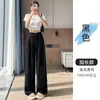 Pantalones blancos de lino Tencel para mujer, ligeros y transpirables para el verano, pierna ancha, corte recto, mezcla de algodón y lino de seda helada, adecuados para uso casual y como pantalones de traje