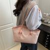 Moda Transfronteiriça Simples Casual Tecida Grande Bolsa de Ombro 2025 Nova Leve para o Dia a Dia Bolsa Tote de Braço ou Mão