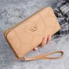 Cartera de mano para mujer, larga, moderna y sencilla, para teléfono móvil, multifuncional, de gran capacidad, para tarjetas y monedas.