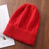 Otoño e Invierno nuevo gorro de lana pura para mujer, engrosado, tejido de lana, trenzado, casual, para pareja, protección para las orejas, puntera cálida para hombre