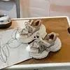 Tênis de Malha Infantil Sapatos Plataforma para Meninas Primavera Novo Calçado para Bebê Caminhar Solado Macio Respirável Tênis de Corrida para Crianças Pequenas