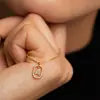 Venda quente transfronteiriça Mini letra pequena espanhola colar de prata de lei 18k simples luxo leve nicho presente 520 novo produto