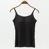 Camisola de Rayón de una Pieza con Dedos Separados y Copas en el Pecho para Mujer, Disponible en 9 Colores y 5 Tallas, con Tirantes Anchos, Ropa Interior de Capa Base Ajustada
